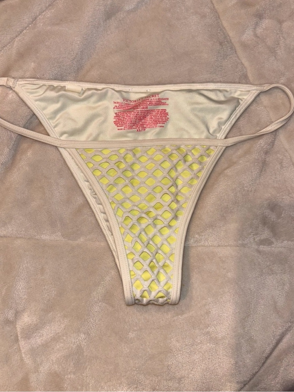 Victoria's Secret White & Neon bottoms